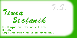 timea stefanik business card