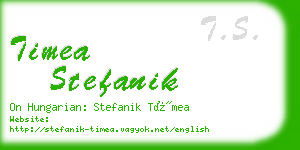 timea stefanik business card